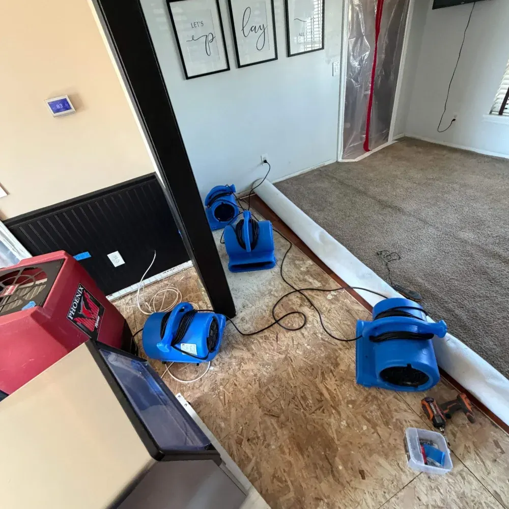 IICRC certified drying setup in Morgan County, IN