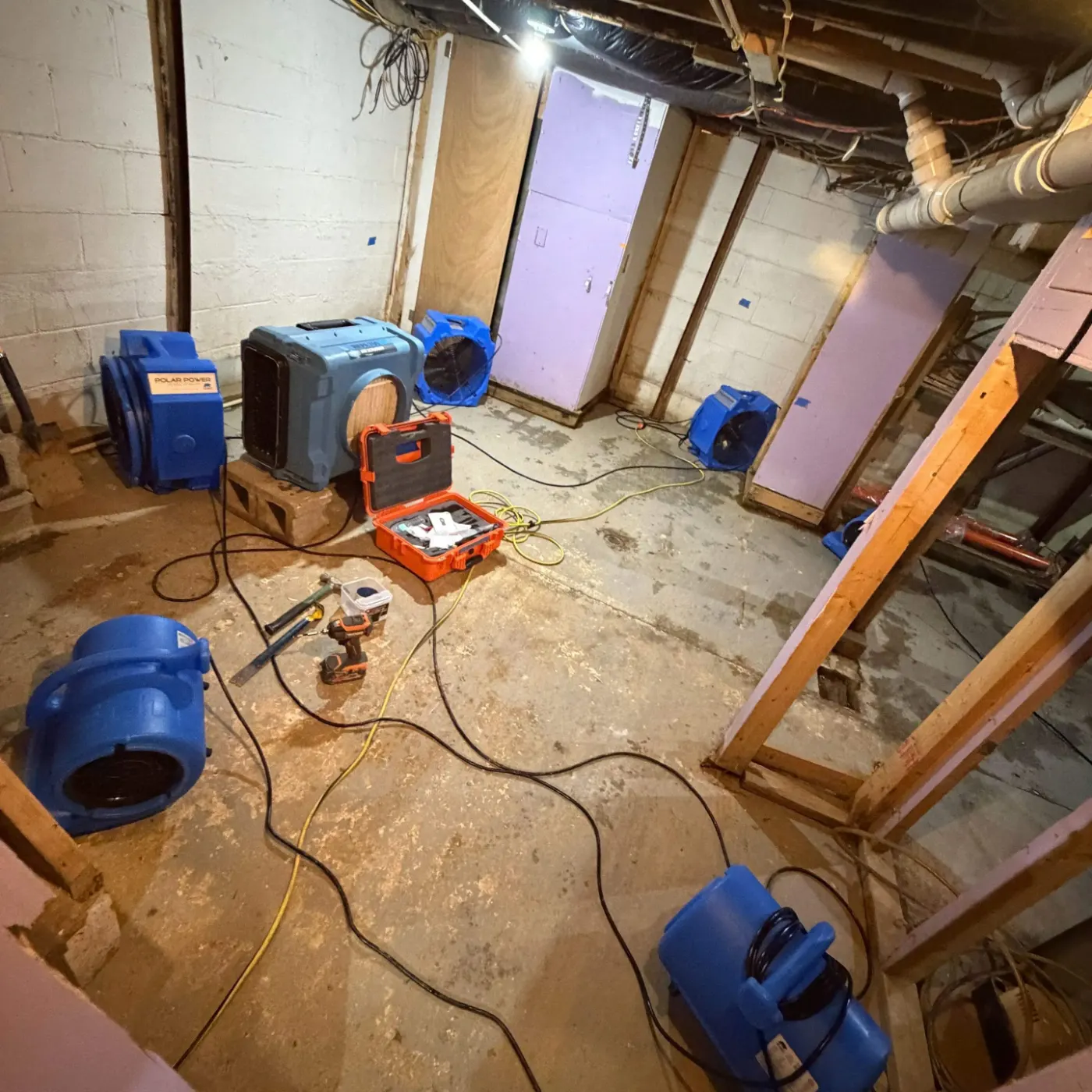 IICRC certified drying setup in Morgan County, IN